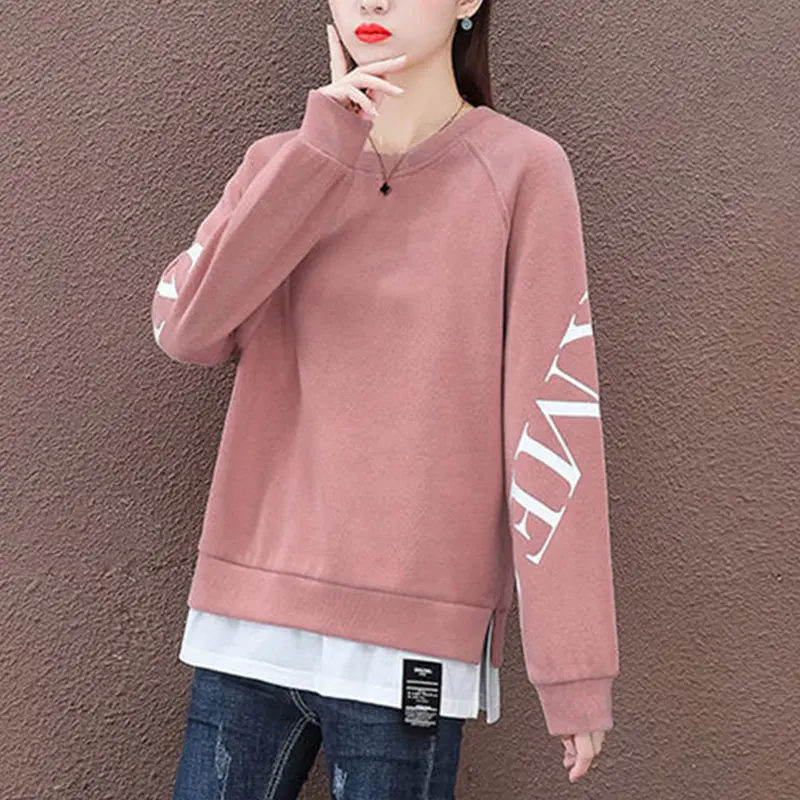 Długi, luźny sweter damski w stylu koreańskim, idealny na jesień i zimę, nowy, casualowy, odzież wierzchnia, top, nie starzący się.