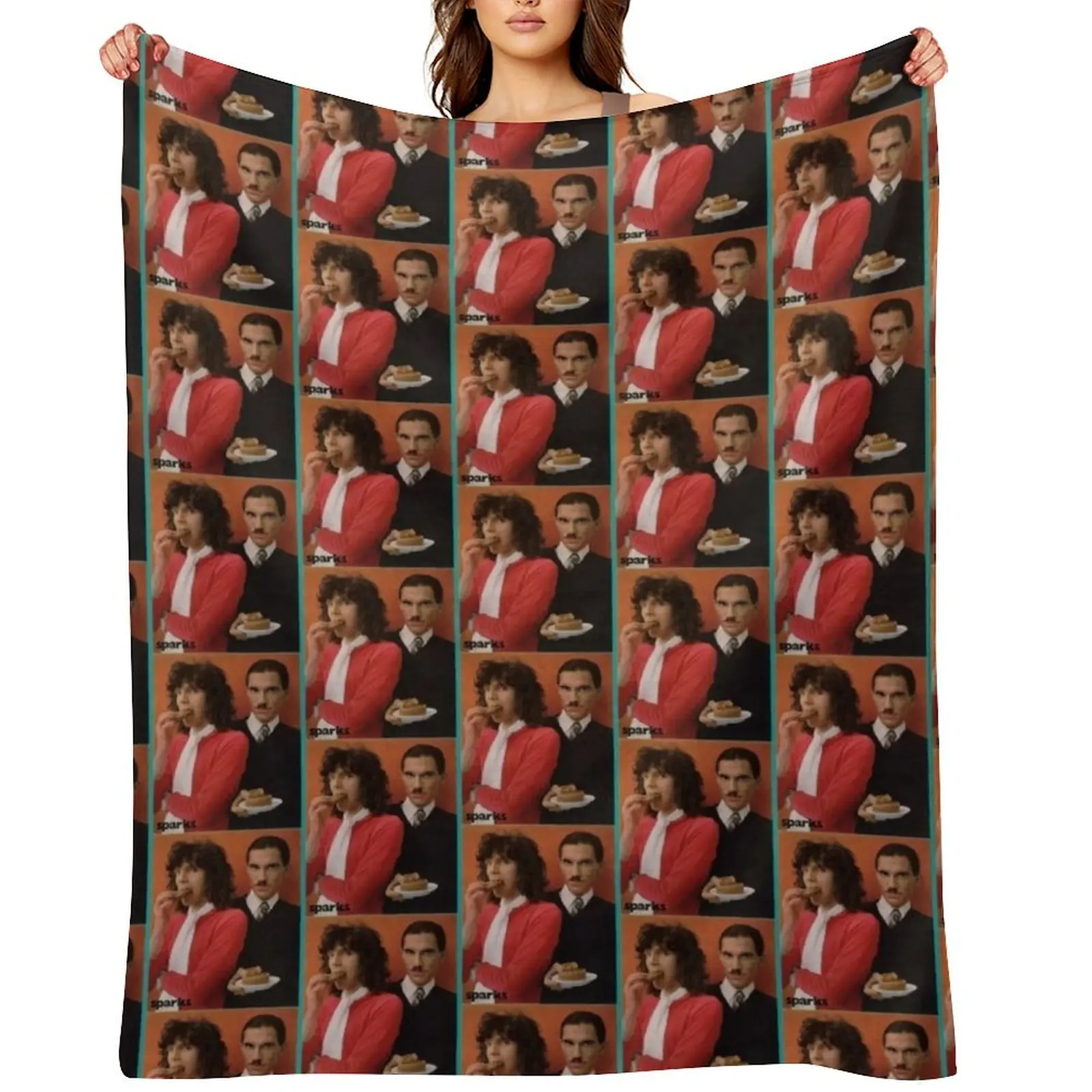 Sparks band, Sparks brothers , Ron Mael Throw Blanket Personalized Gift Extra Large Throw valentine gift ideas Hair Blankets