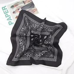 Novo lenço para mulheres homens hip hop preto faixa de cabelo pescoço cachecol esportes headwear lenços quadrados impressão lenço boêmio bandana