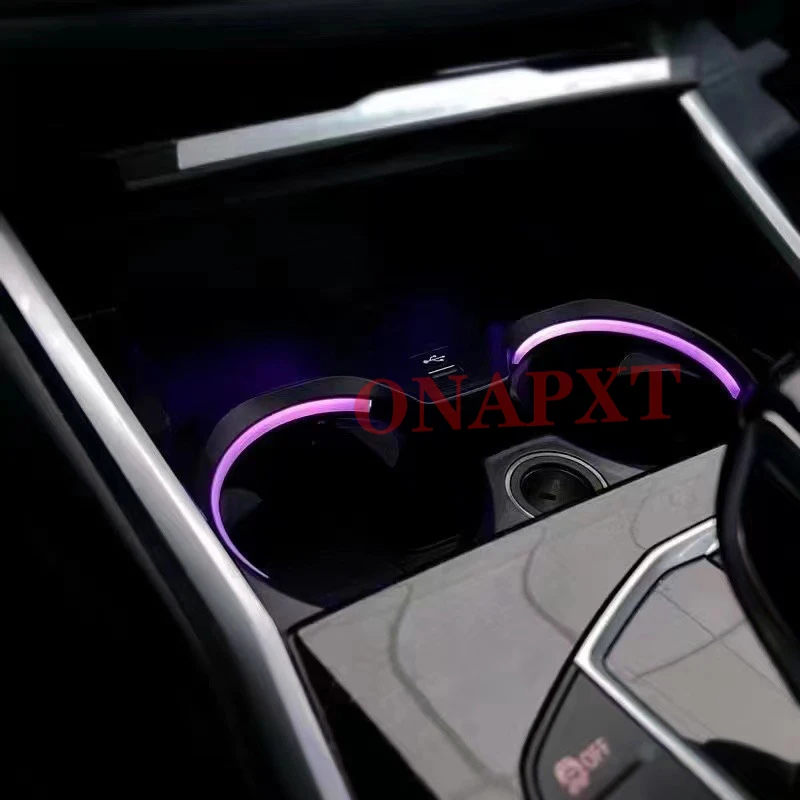 11 Colors Cup Holder lamp LED Car Interior Decorative Ambient Light For BMW G20 G22 G80 G82 G42 M2 M3 M4 I3 I4 New 2/3/4 Series