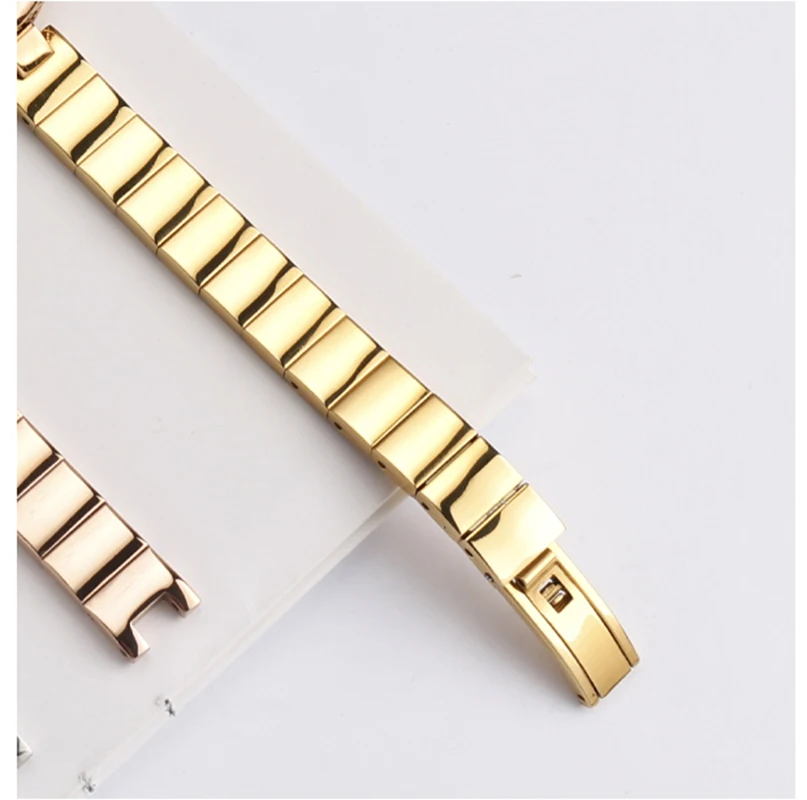 10mm Bracelet For Gucci G-C YA141401 YA141501 Notched Fine Steel Watch Strap High-quality Stainless Steel Women Watchbands Gold