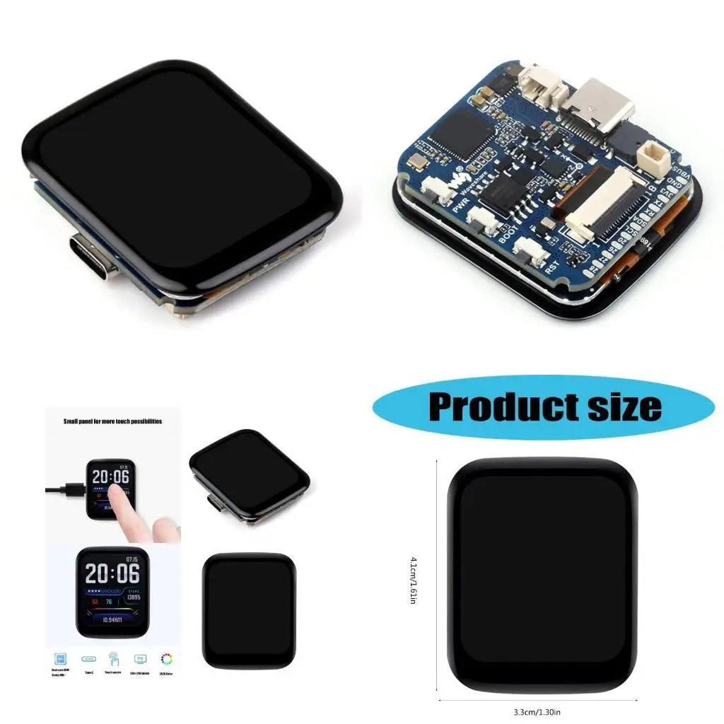 

31BA RP2040 Microcontroller Development Board with 1.69inch Touch LCD Display 16MB Flash Memory, 2Core ARM Cortex M0+