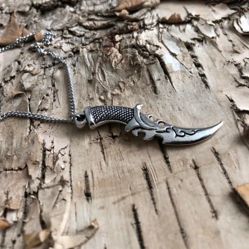 Newly Arrived Jewelry Retro Silver Color Mini Dagger Necklace UNISEX Punk Hip Hop Party Jewelry Necklace