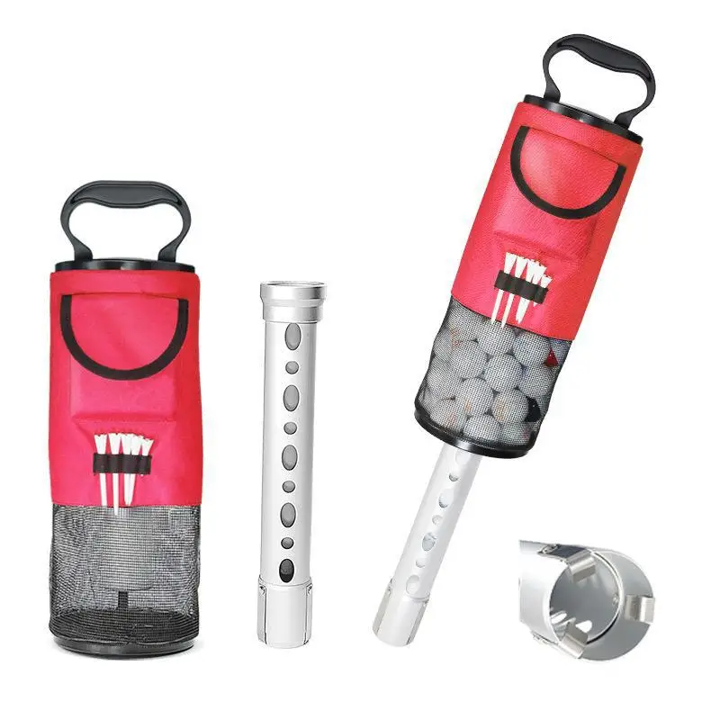

Golf mesh bag pick-up barrel, portable upper and lower section pick-up barrel, golf ball pick-up device,Golf Training Aids