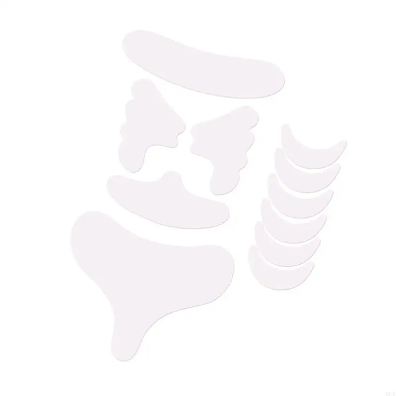 D0UE – autocollants transparents contre les rides du front, 11 unités, soins peau réutilisables pour une utilisation