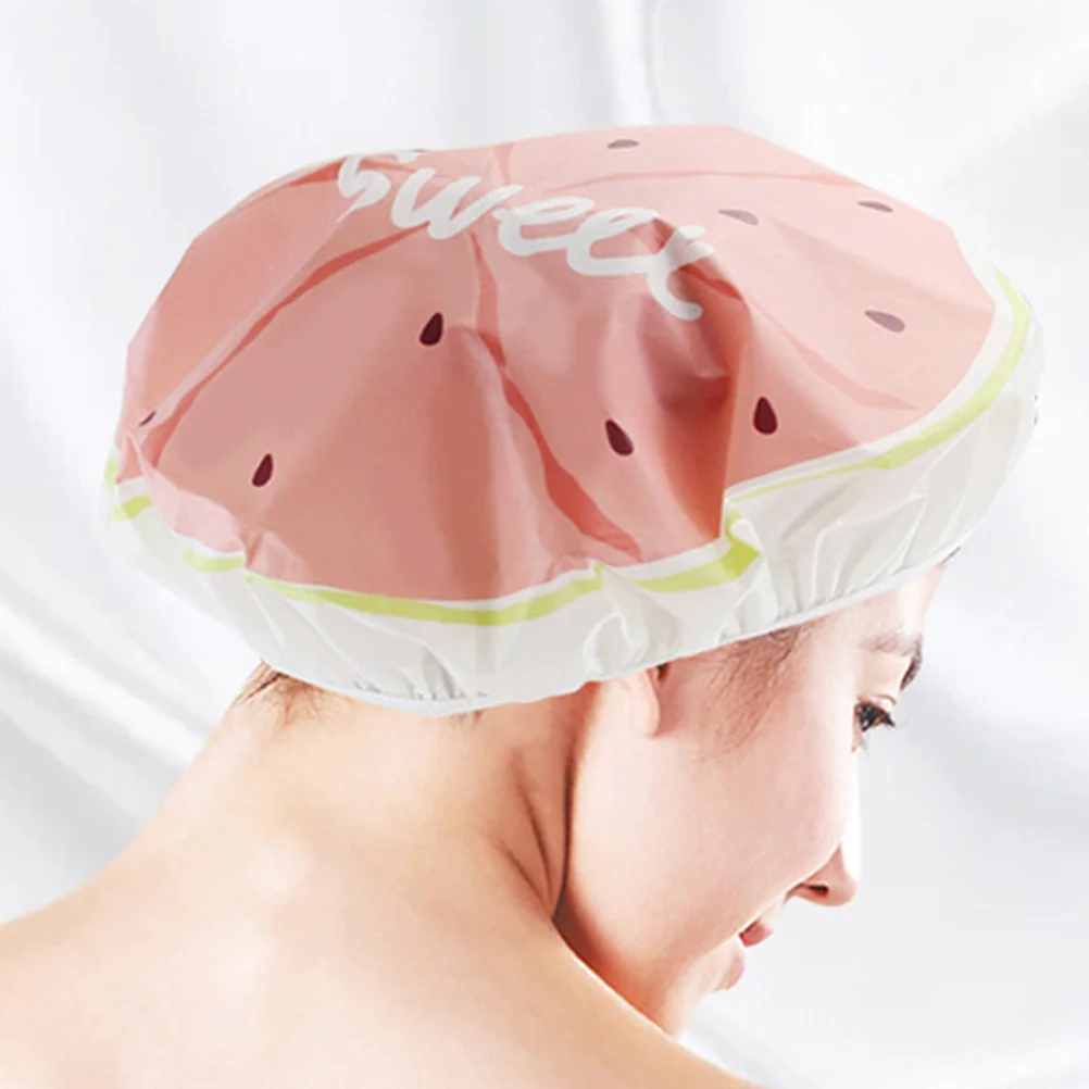 

6Pcs Dustproof Shower Caps Elastic Bathing Hair Cover Lightweight Safe for Shower Cooking Spa Hair Dyeing Protect