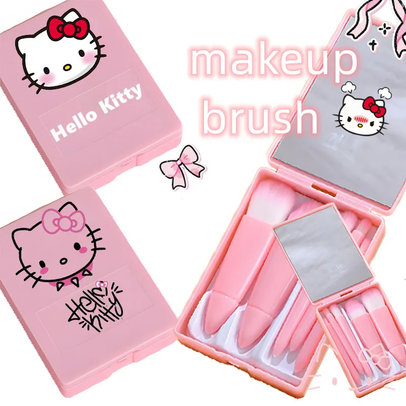 Hello Kitty Make Up Brush Kawaii Exquisite Student Life Daily Eye Shadow Blush Cosmetic Tool Travel Convenient Birthday Gift