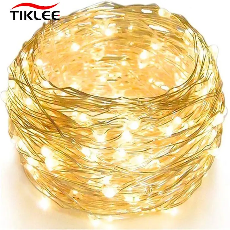 30Meter 98ft LED Fairy Lights Copper Wire USB Powered Christmas Decor String light Wedding Party New Year Decorations Garland