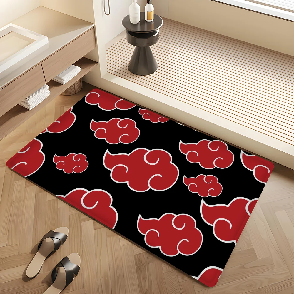 Japanese Anime Red Cloud Kitchen Mat Nordic Style Bedroom Living Room Doormat Home Balcony Anti-Slip Welcome Rug