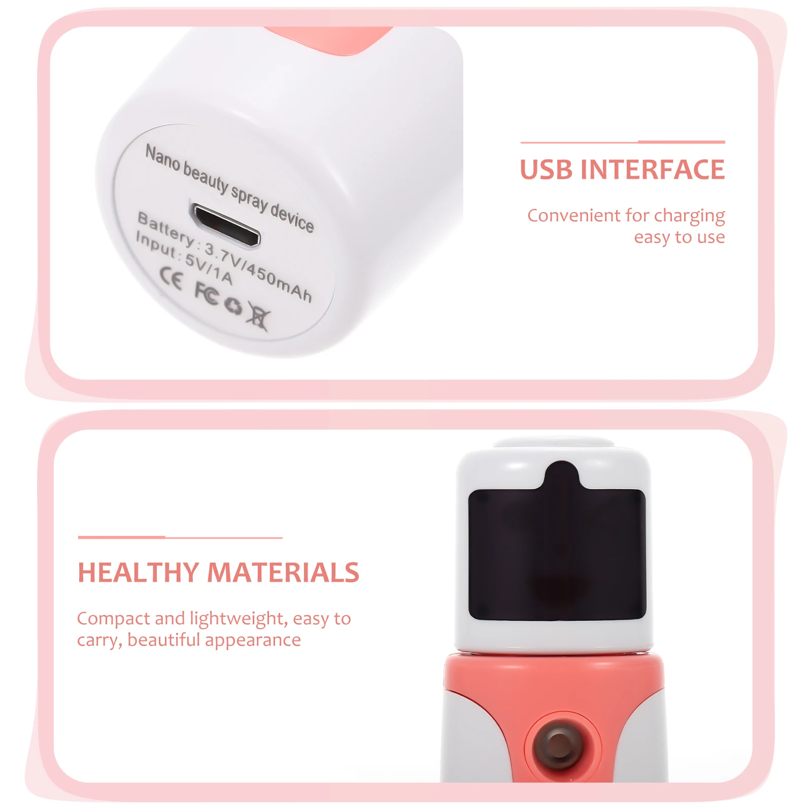 

1 set 1 Set Nano Facial Mister Compact Skin Moisturizer Control Long-Lasting Hydration Face Mist Sprayer Mini