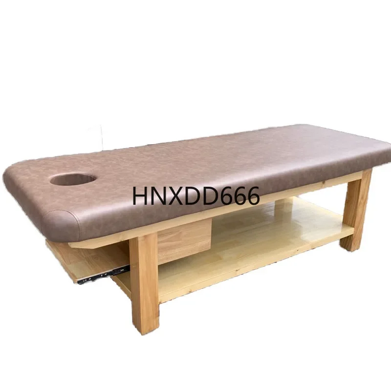 Solid wood beauty salon special beauty bed with hole massage bed