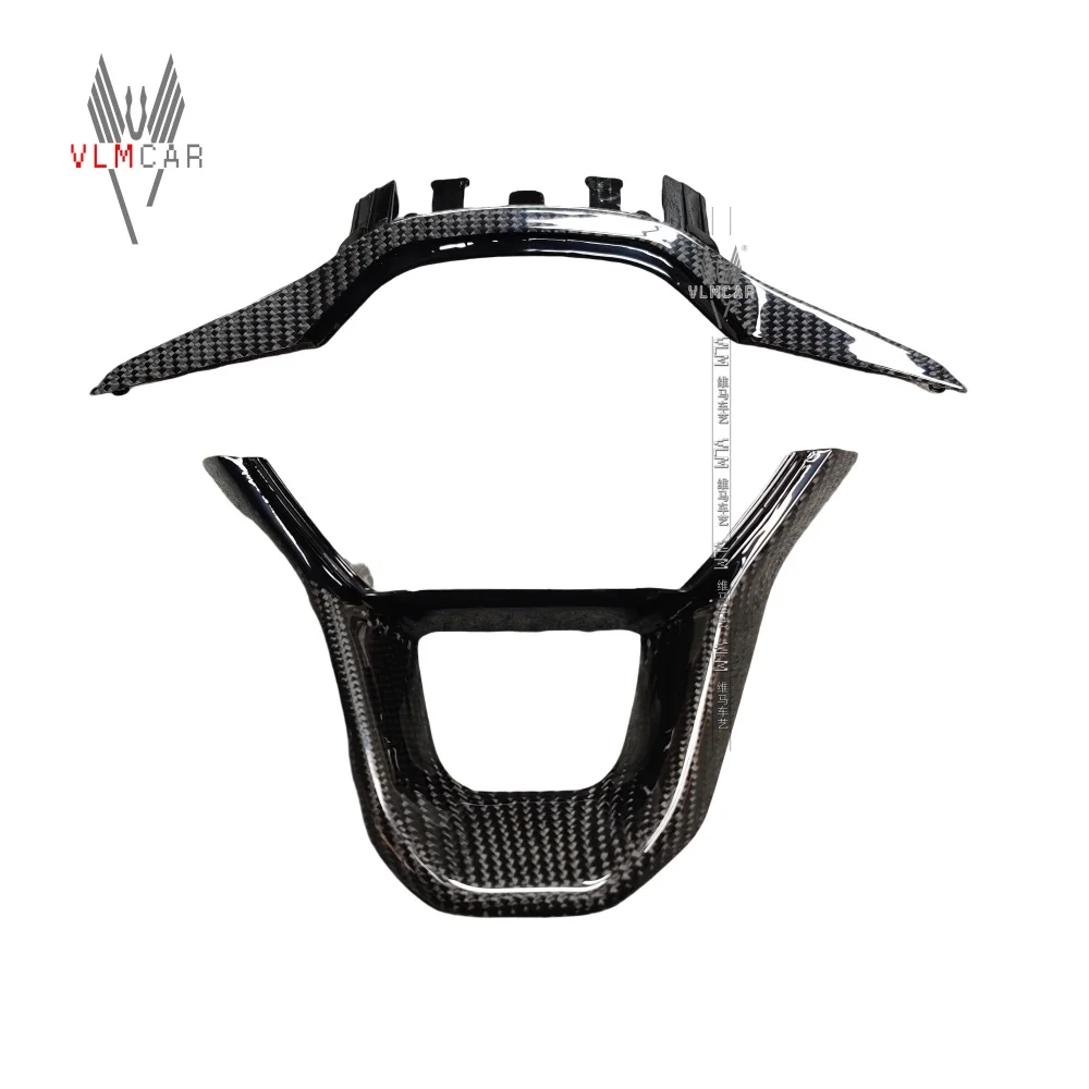 VLMCAR-Carbon Fiber Steering Wheel Trim Cover for Seat Cupra Ateca MK4 2023 With Paddles Private Custom Leon Cupra