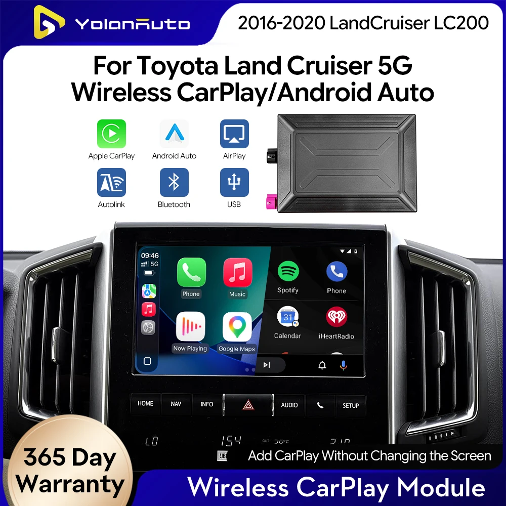 Kit de rétrofit d'interface CarPlay Android Auto sans fil pour Toyota ...