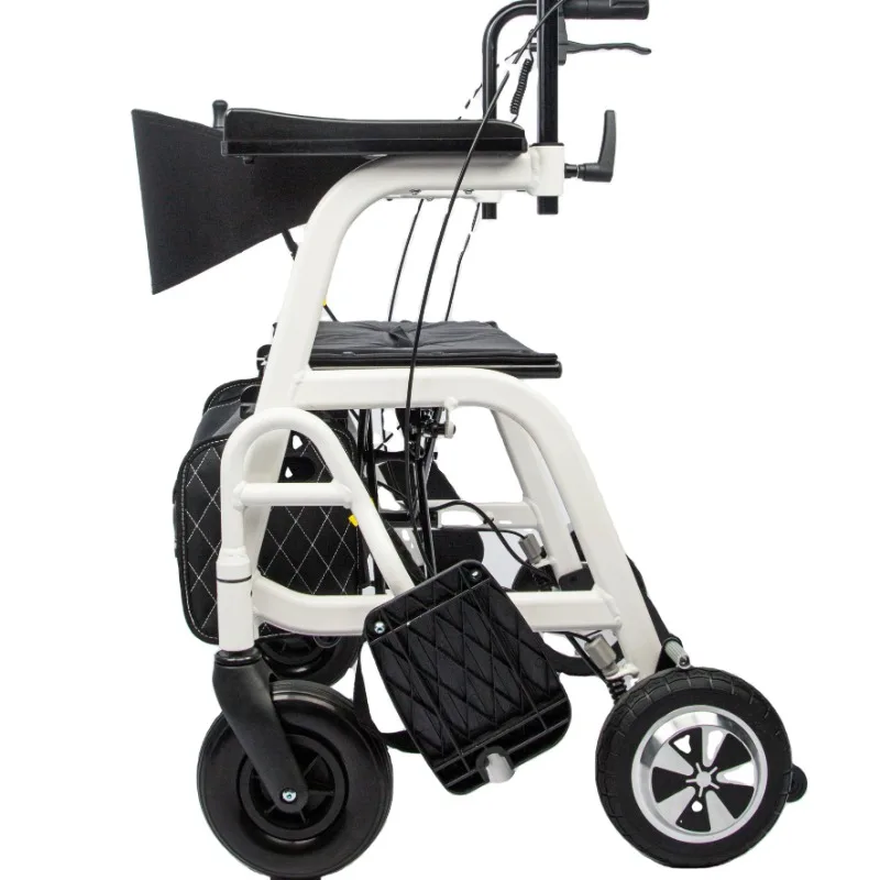 Classic 2 in 1 Rollator Walkers for Seniors Folding Rollator Walker and Wheelchair in One Transport Chair