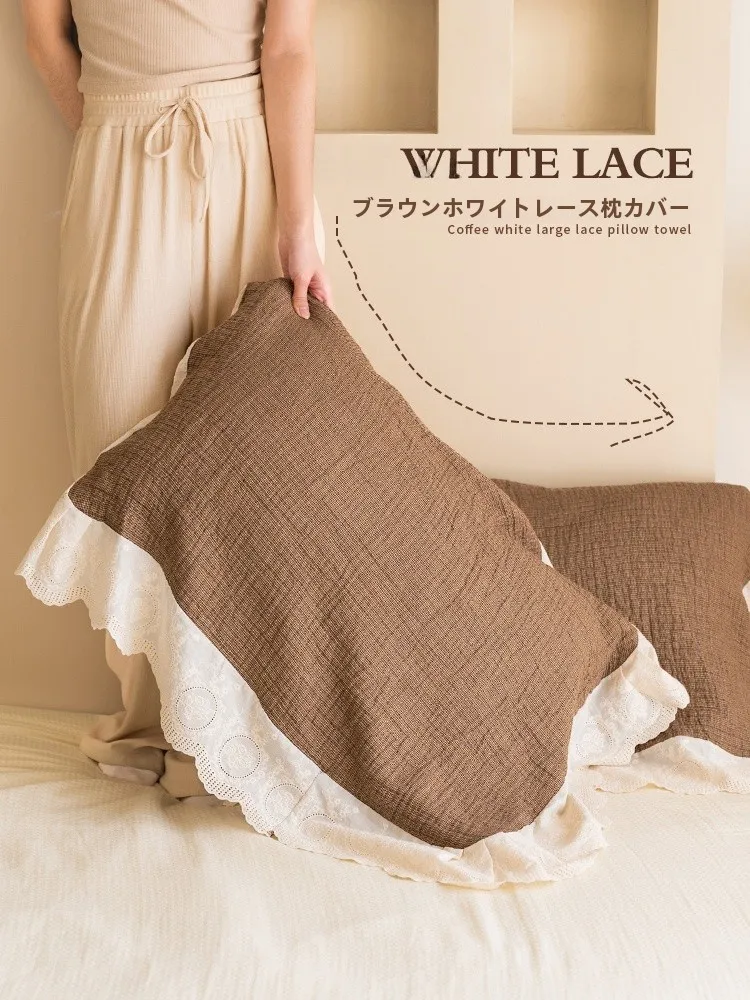 

Наволочки Asight из чистого хлопка, нескользящие, мягкие, роскошные на ощупь, хлопковые полотенца для одной подушки, комплект из двух штук, новинка 2024 года