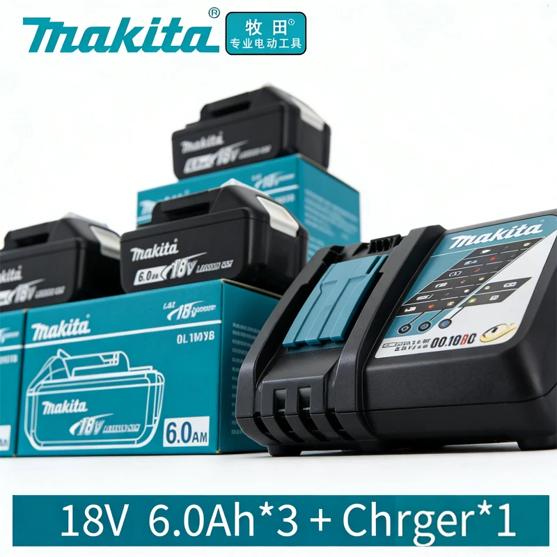 

6Ah New Makita original 18V rechargeable lithium-ion battery, powerful and long-lasting, suitable for Makita BL1860 BL1860B