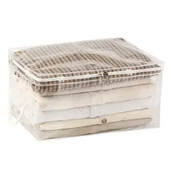 Transparent Storage Bags Clear Organizer Sweater Storage Case Bed Linen Sheet Waterproof Organizer Vinyl Foldable Storage Pouch