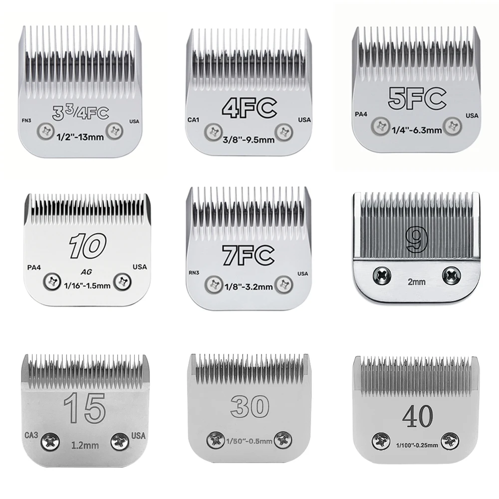 Dog Grooming Clipper Replacement Blades Compatible with Andis/Wahl / Oster Dog Clippers,Detachable Stainless Steel Blade