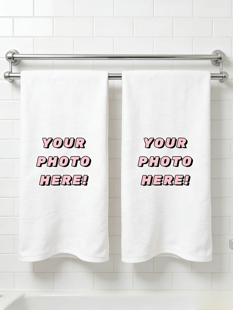 1Pc/2Pc Custom Photo Towel, Upload Your High-Resolution Image for DIY Transfer, Ultra-Soft Face Towel, Suitable for Home, Hotel, Spa, Bathroom, Gym, Home Decor - Indoor and Outdoor Party Supplies, Men's and Women's Towels