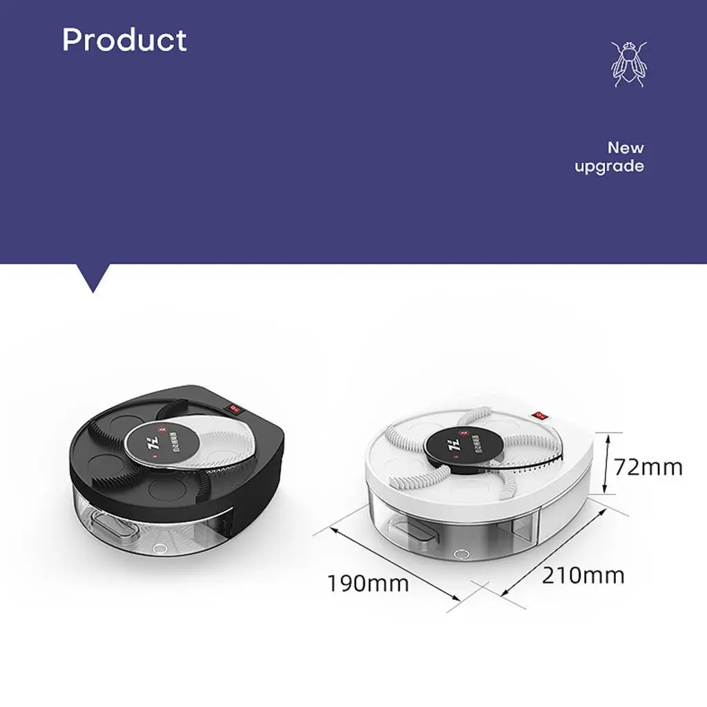 مصيدة حشرات صاعق الذباب الكهربائية الدوارة الأوتوماتيكية