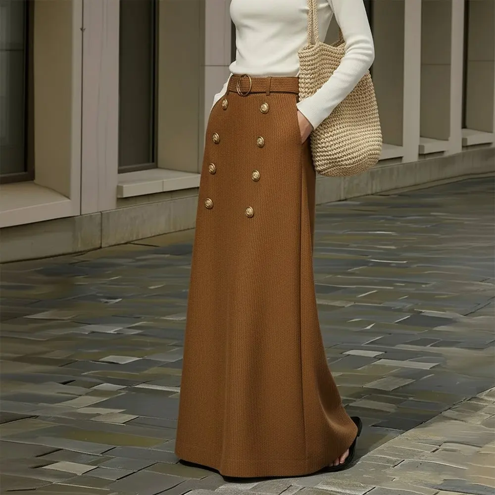 خريف شتاء طويل ألف خط تنورة عادية الخصر العادي المرأة ملابس عصرية رقم العنصر نوع اللوحة صالح