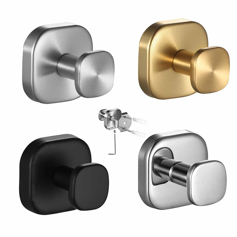 

2 Pieces Stainless Steel Hooks Metal Hooks Coat Hooks Wardrobe Hooks Clothes Hooks Bathrobe Hooks Bathroom Hooks