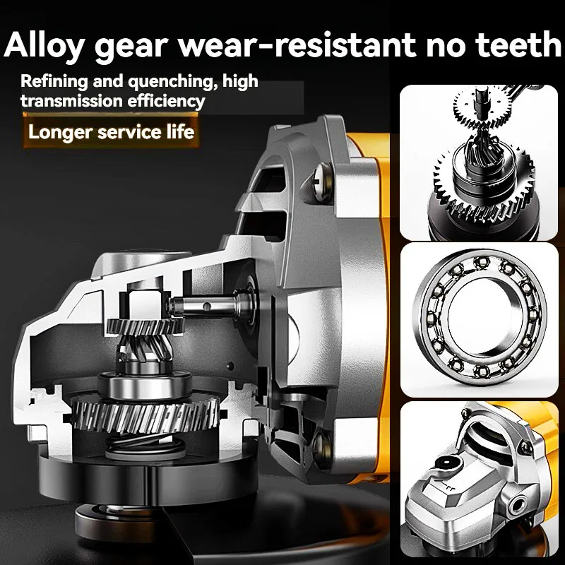 Moedor de ângulo portátil multifuncional, ângulo doméstico, moedor de ângulo sem escova