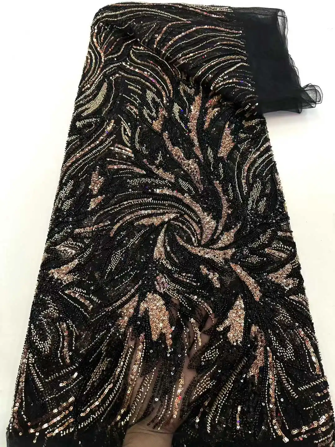 

Элитная роскошная ткань с французской вышивкой и бисером, африканская нигерийская кружевная ткань с пайетками для свадебного платья