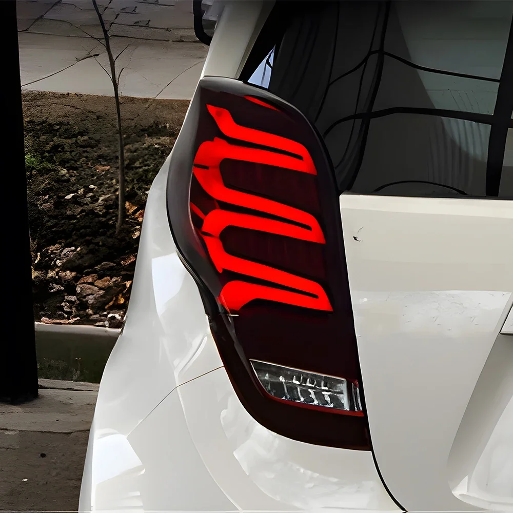 Car Taillights Assembly for Chevrolet Spark 2011-2014 Auto Back Lamps Upgrade Led Audi Style Tail Lamps Tool Accessories