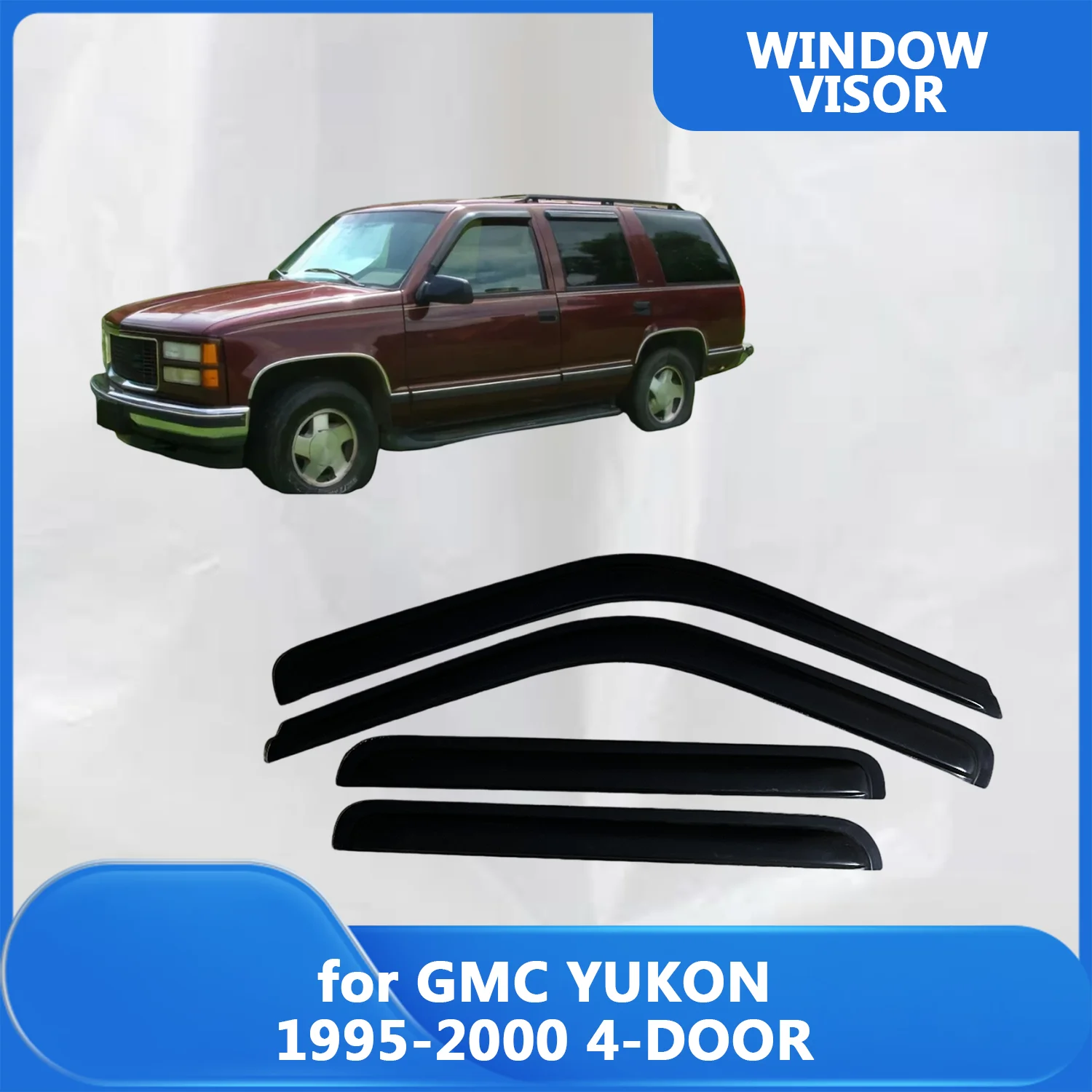 

Window Visor for GMC YUKON 1995 1996 1997 1998 1999 2000 4-DOOR Wind Deflectors Rain Guards Door Visor Vent Shades Ventvisor