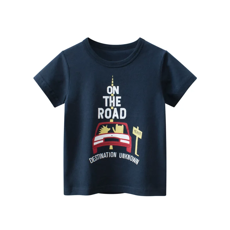 

2-8T Summer Boys T Shirt Cotton Toddler Kid Baby Clothes Short Sleeve Car Print Tshirt Infant Top Childrens Tee shirt Outfits