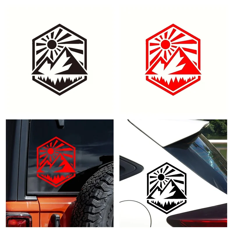 

Car Stickers Sunrise Over Mountains Forest Creative Design Vinyl Decal Car Sticker
