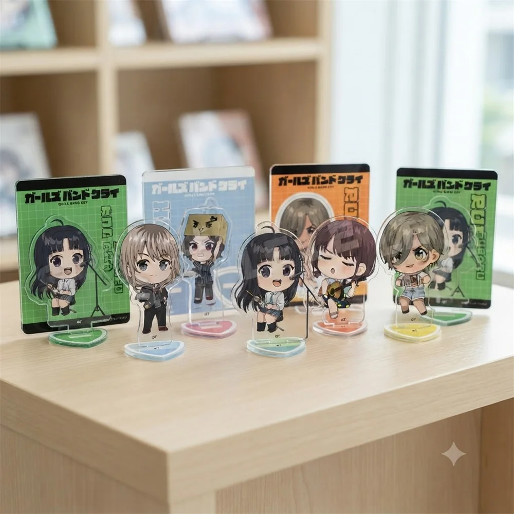 Porte-clés en acrylique 10CM Anime GIRLS BAND CRY, figurines de personnages de cosplay, accessoires décoratifs, articles de collection, cadeaux