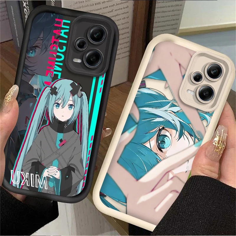 H-Hatsunes Love Heart M-Miku Case For Xiaomi Redmi Note 13 14 12 11 Pro Plus 5G 14S 12S 11S 10S 10 9 Redmi 14C 13C 12C 12 4G