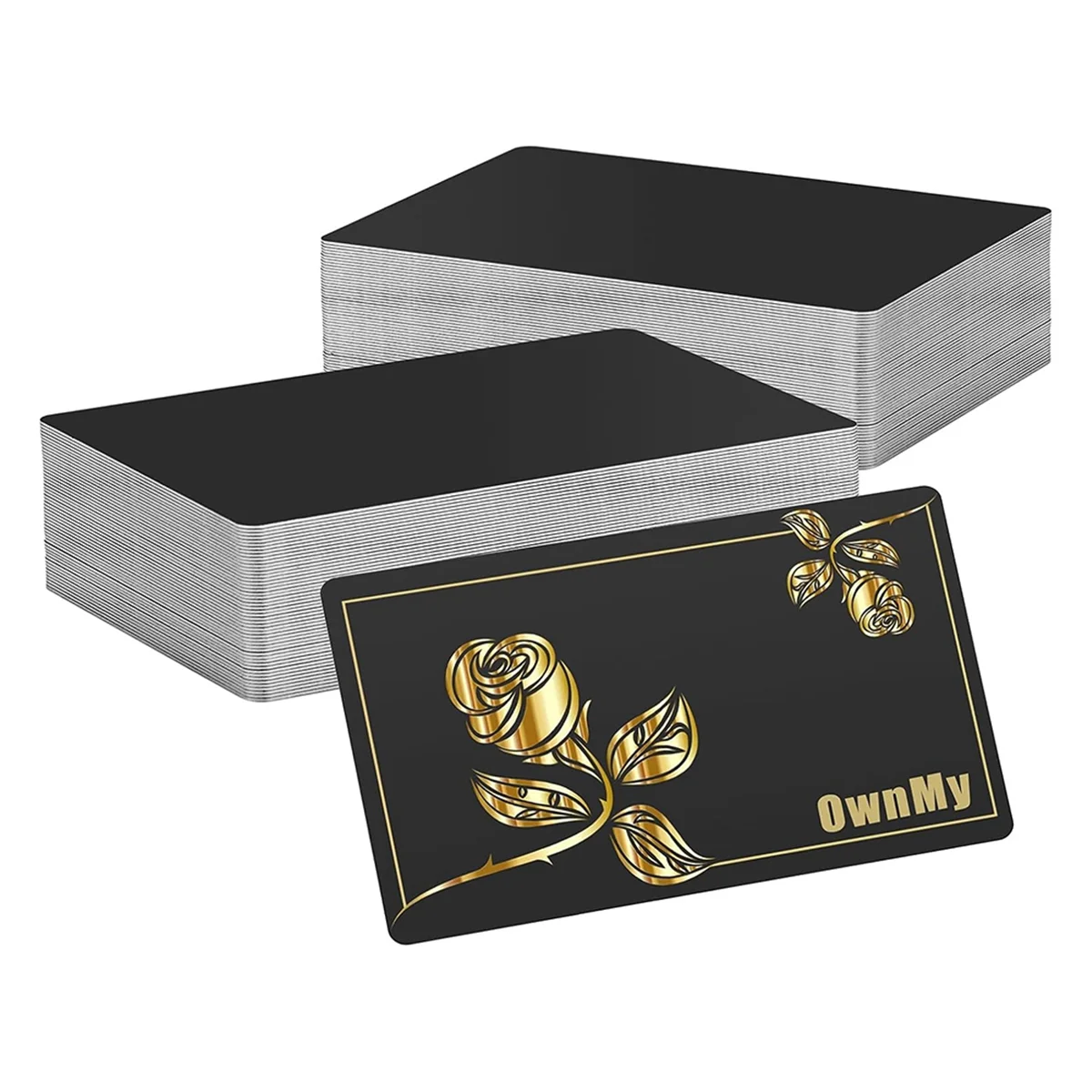 

A79G 100PCS Metal Business Card Blanks for Laser-Engraving, Aluminum Business Card Blanks for DIY Crafts, 0.3mm Thickness,A