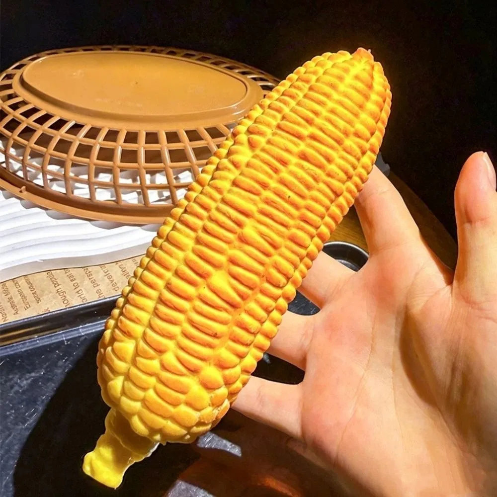 Crunchy Simulated Grilled Corn Squeeze Toy Building Blocks Hand Relax Corn Squeeze Toy Comfortable Kneading Slow Rebound Toy