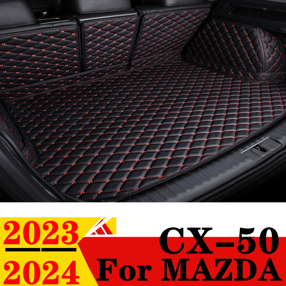 

Car Trunk Mat For Mazda CX-50 CX50 2023 2024 Rear Cargo Cover Carpet Liner Tail Interior Decoration Vehicles Boot Luggage Pad