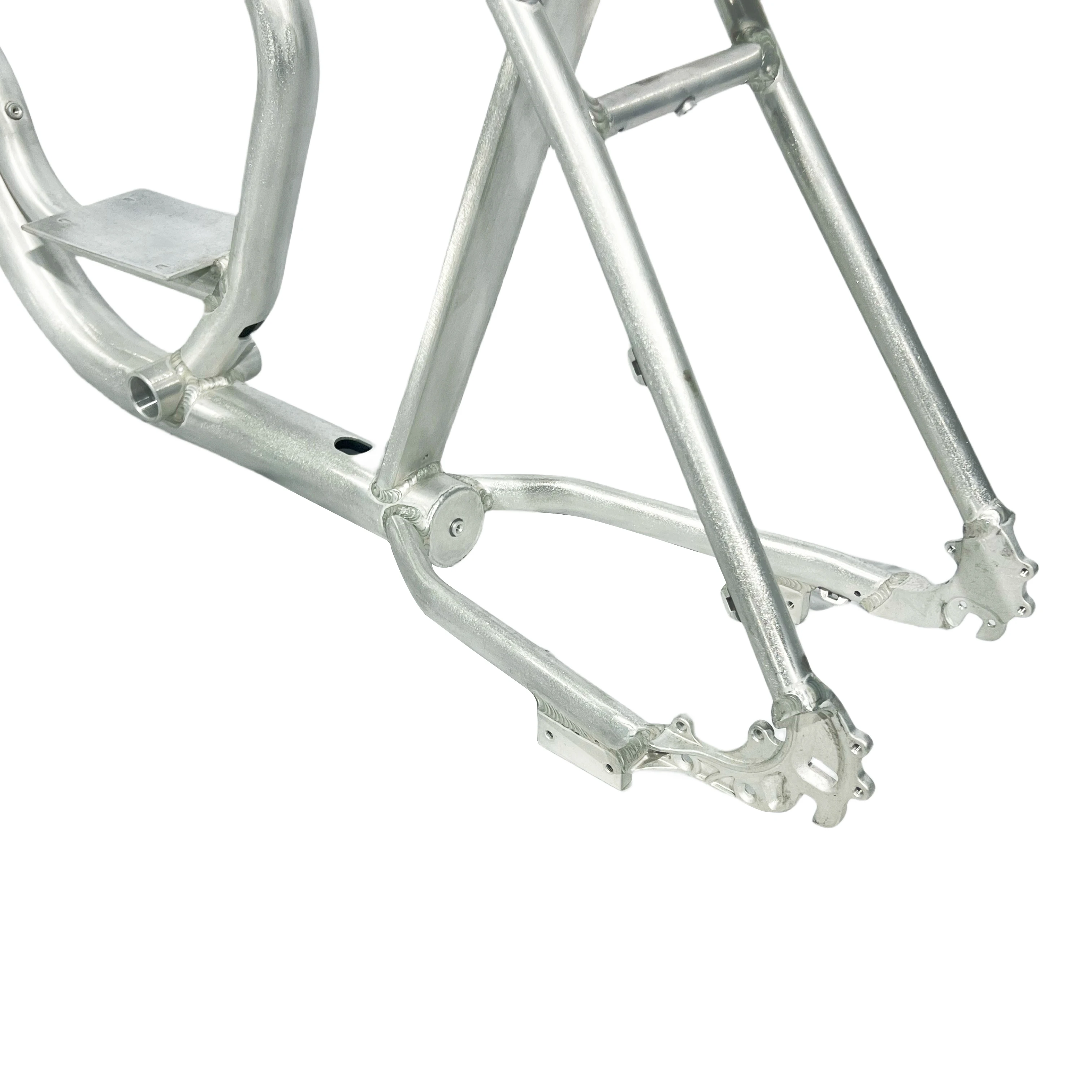 

JINXUAN JX-2 Silver 26" Gloss Aluminum Full Suspension Bafang MTB Frame