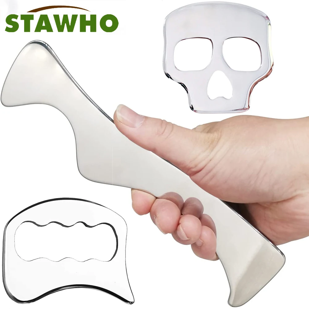 

Stainless Steel Gua Sha Scraping Massage Tool,Muscle Scraper Tool,Help Relieve Sore Muscles Great Soft Tissue Mobilization Tool