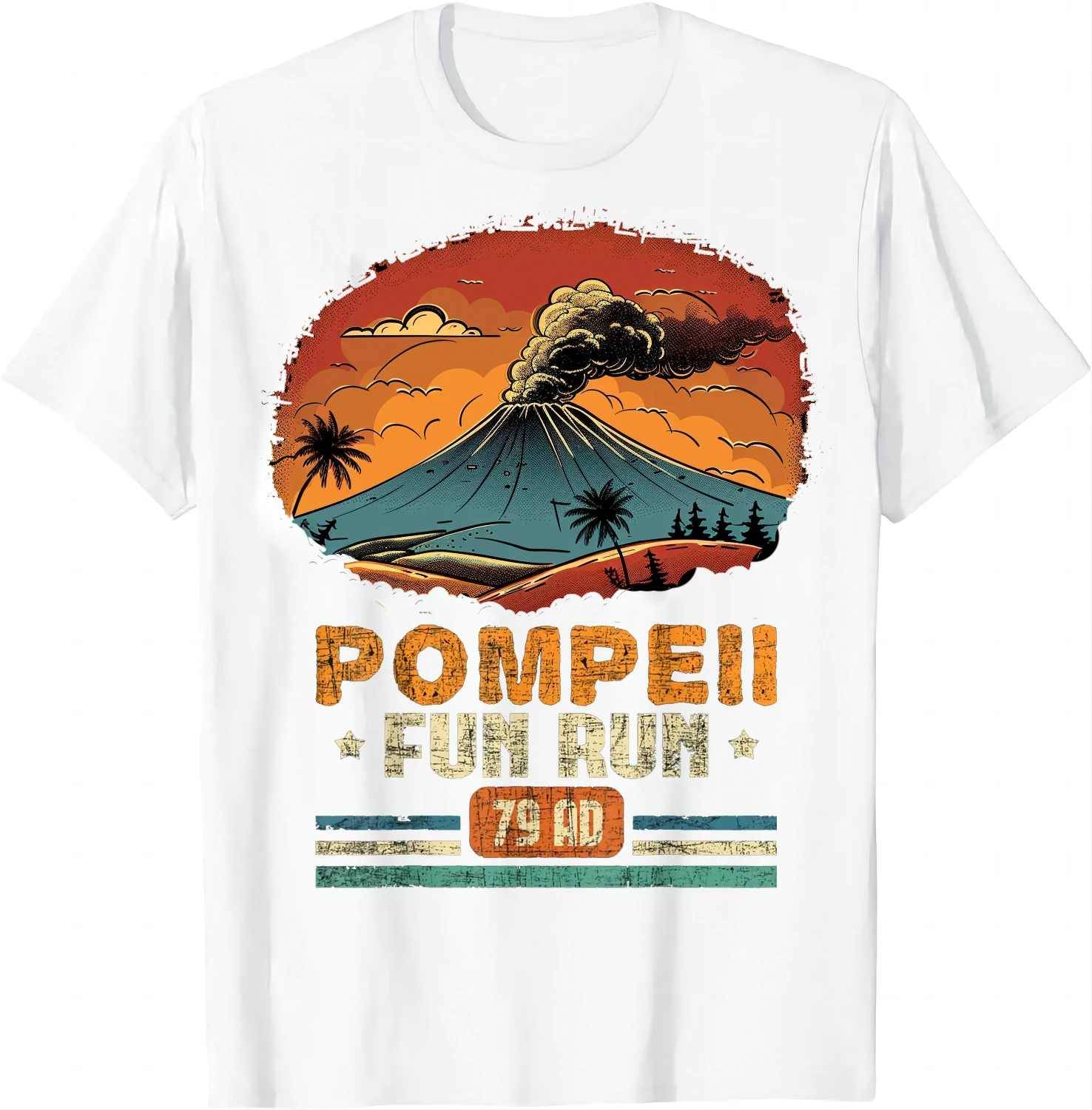Pompeii Fun Run - تي شيرت علم بركانولوجي جغرافي تي شيرت عتيق ملابس الشارع الشهير Camisetas