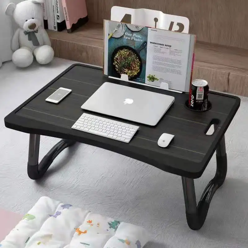 Home Folding Laptop Desk for Bed & Sofa Laptop Bed Tray Table Desk Portable Lap Desk for Study and Reading Bed Top Tray Table