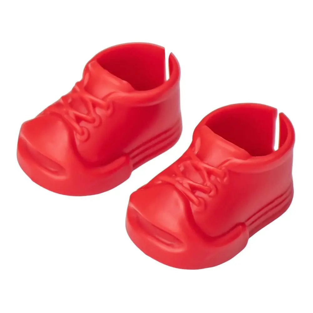 Per scarpe giocattolo bambola di peluche da 17 cm Uso domestico Giocattoli di peluche morbidi per scarpe Scarpe da tavola aperte Scarpe di plastica