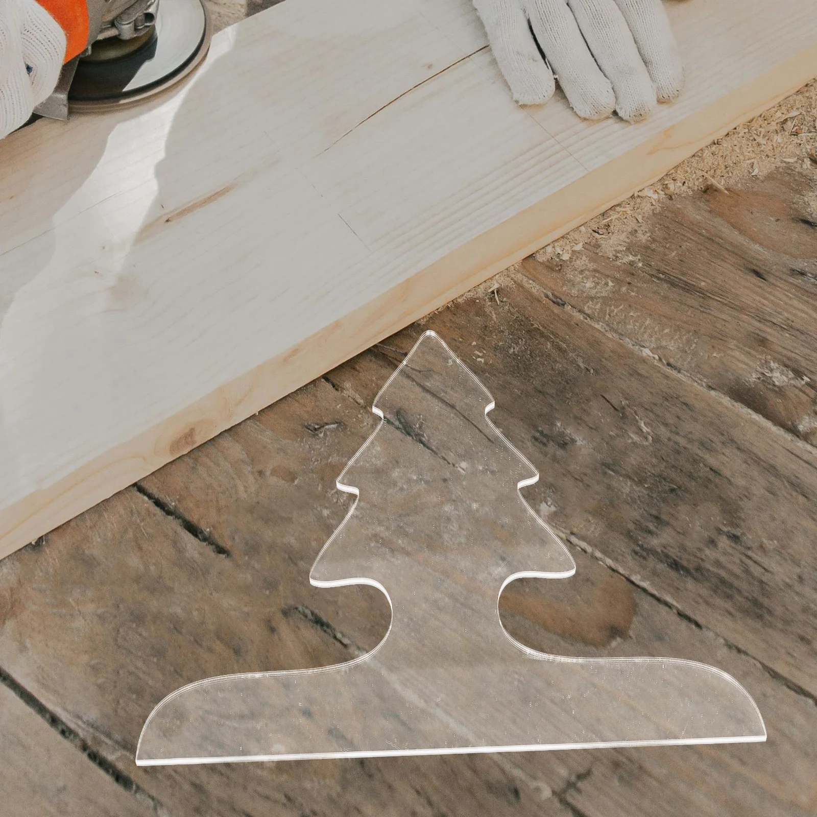 

Christmas Tree Cutting Board Handle Template Clear Acrylic Stencil for Charcuterie Board Making Kitchen Woodworking DIY Tool