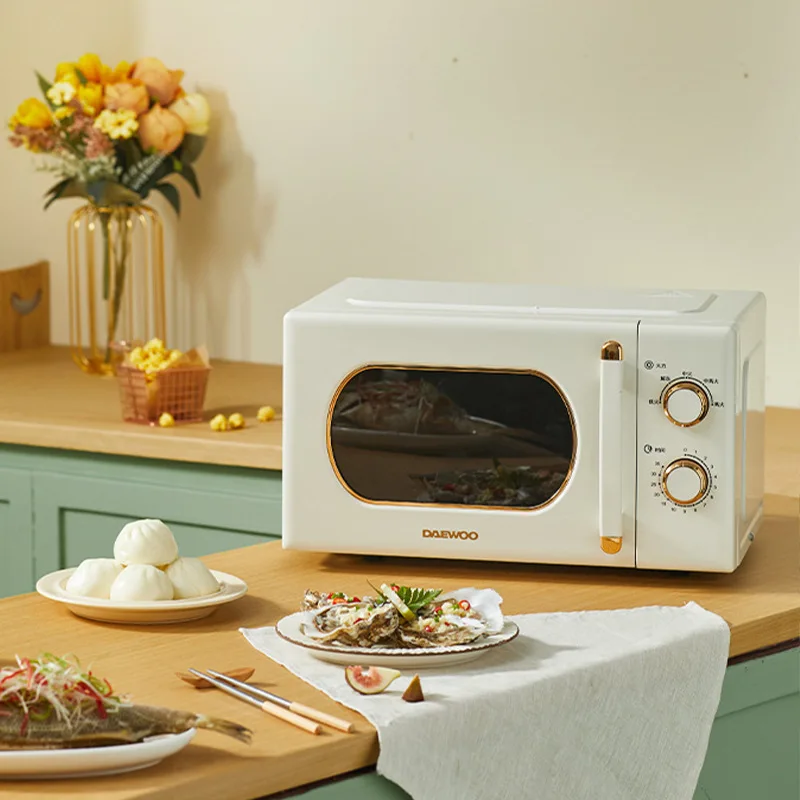 household Heating special light wave furnace mini retro Rotary plate microwave oven