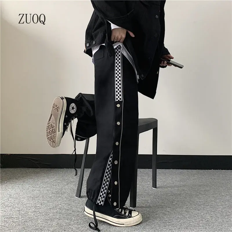 

Pants Women Student Trend Ins Japanese Retro-breasted Casual Pants Sports Trousers Female Joggers Sweatpants Dropshipping