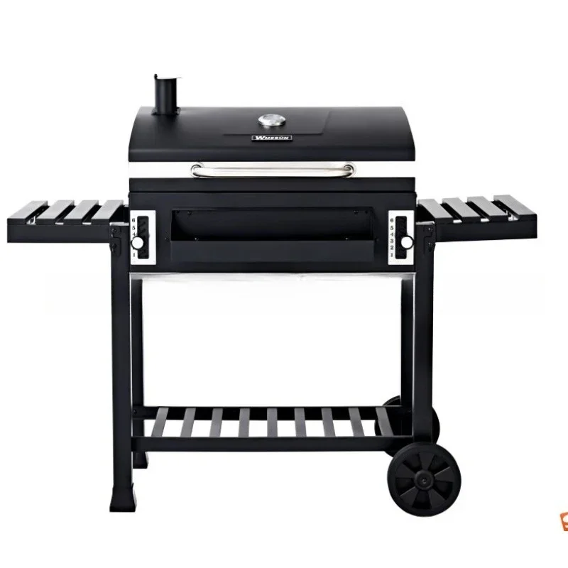 Double lift charcoal plate, independent control of barbecue area