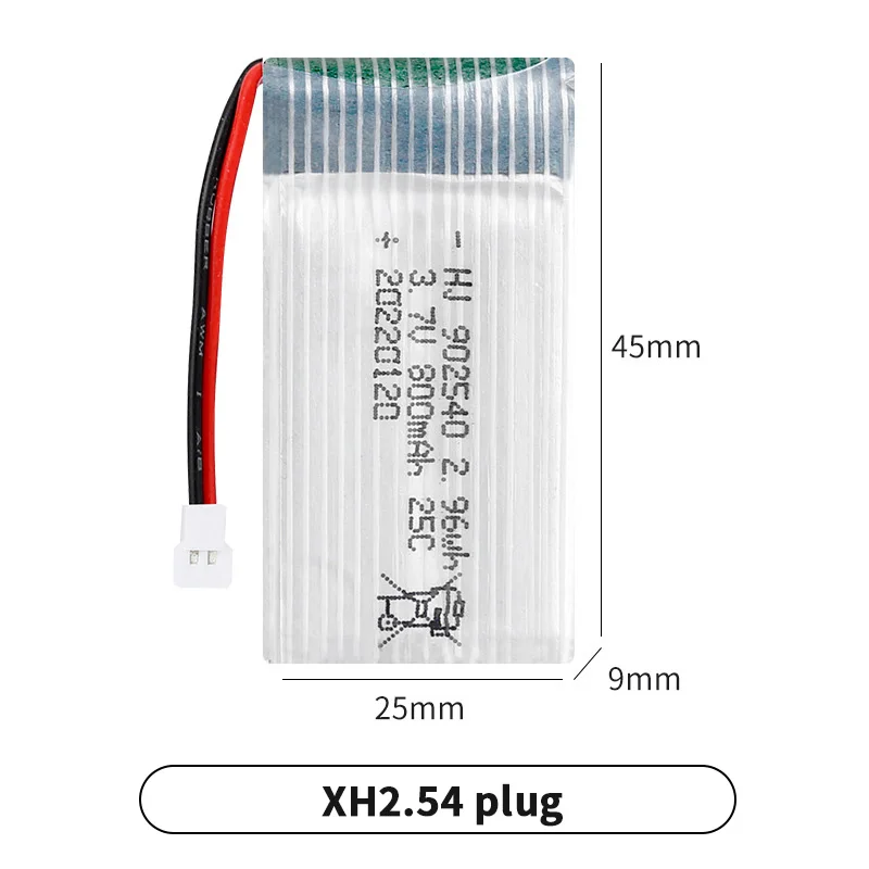 ارتفاع معدل يبو 902540 800mAh 3.7V بطارية 25C ل Syma X5C X5SC X5SW Skytek M68 كوادكوبتر Aeromodelling بطاريات الطائرة بدون طيار