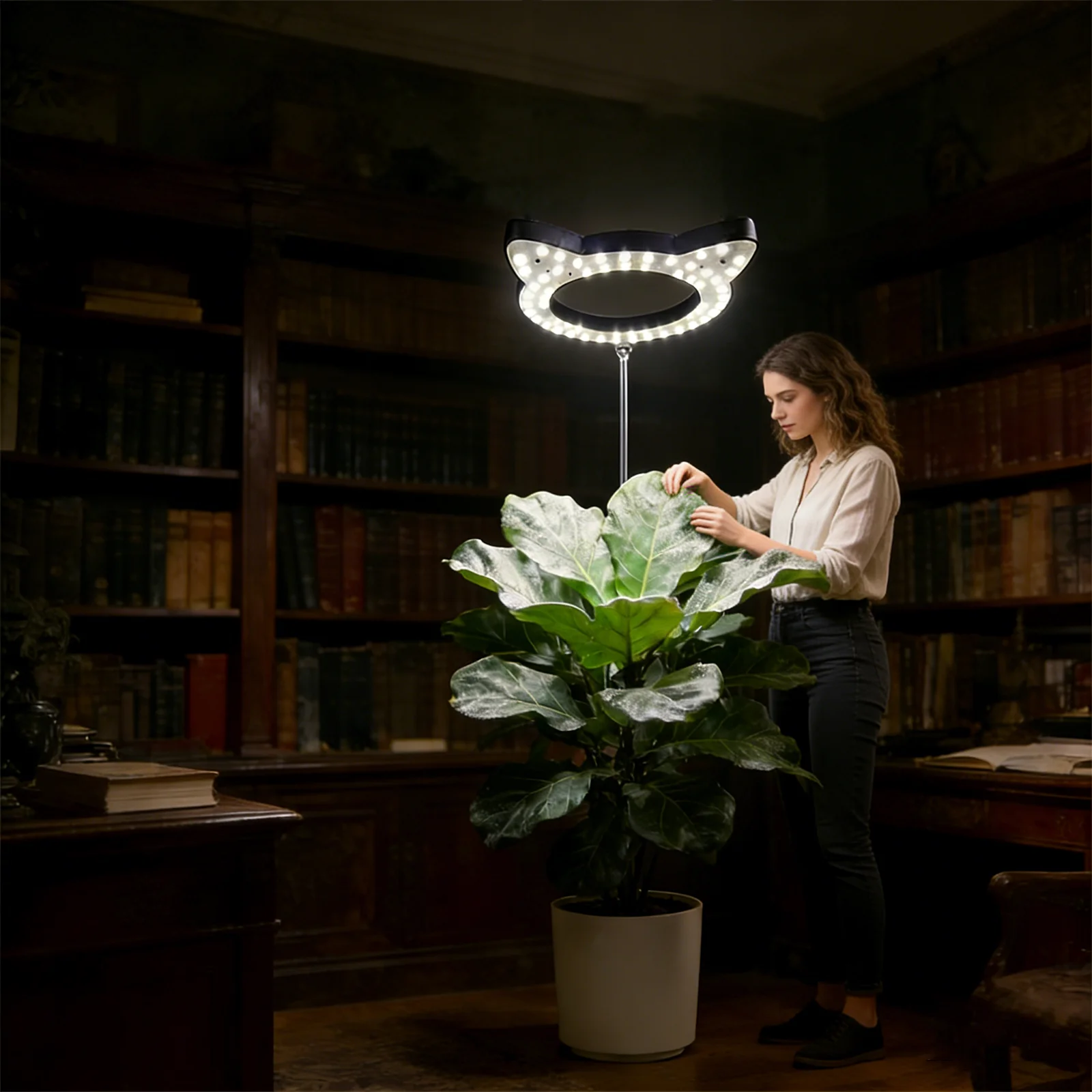 

Kitten Shaped Grow Light,Full Spectrum LED Grow Light with 3/9/12H Auto Timer,3 Light Mode & 10 Dimmable Level,Height Adjustable