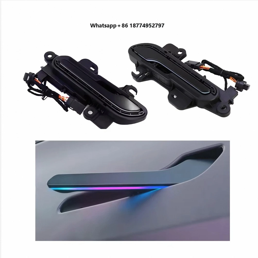 

V6 LED Electric Door Handles Y Auto Pop-Up Color Adjustable Exterior Accessories Automatic Door Handles