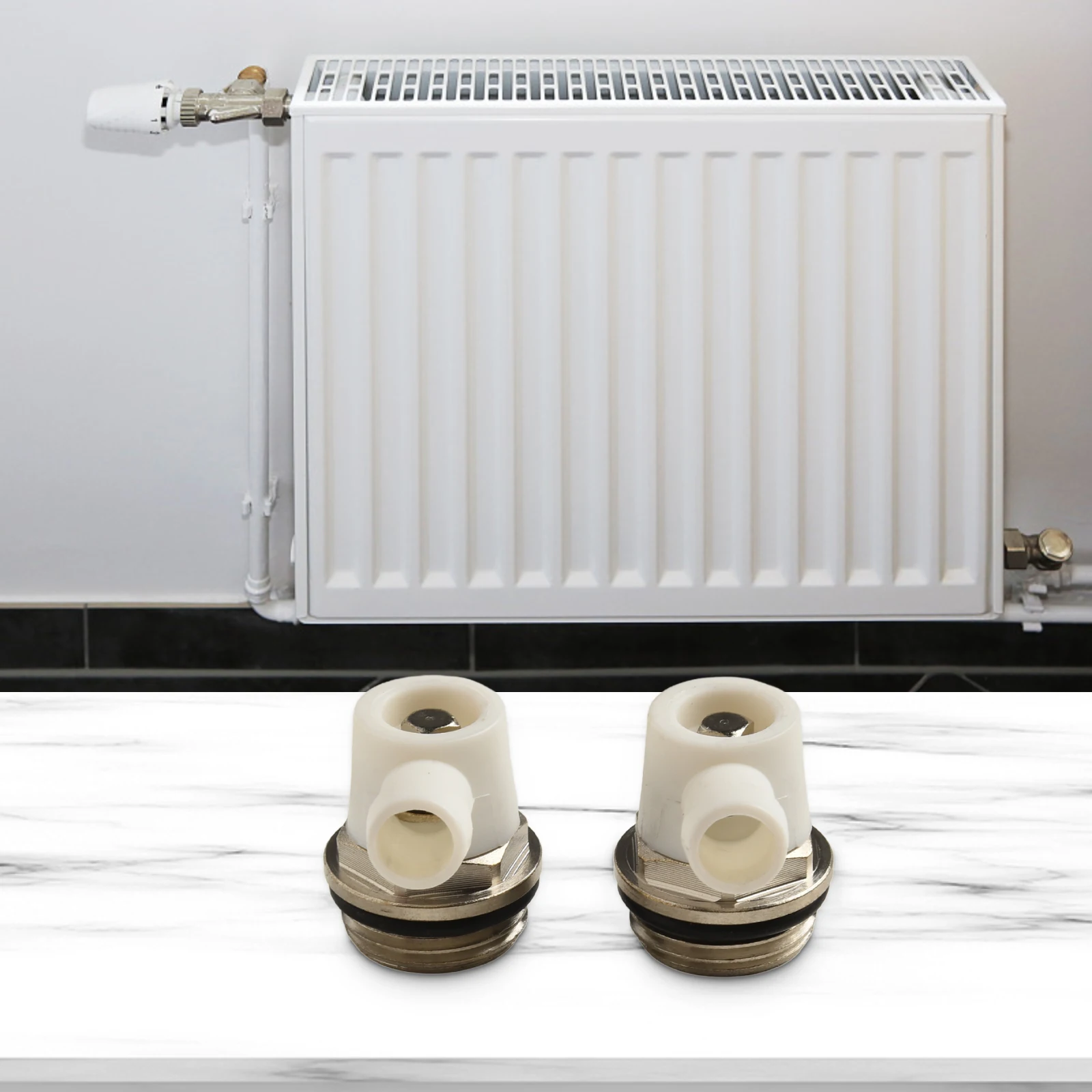 Drain Outlet Radiator Vent Valve Home Maintenance Heating System Repair Corrosion-resistant Easy Operation Nickel Plated